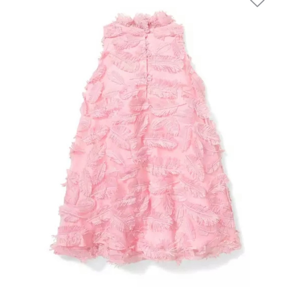 Janie and Jack Orchid Pink Feather Fringe Dress - Picture 3 of 6